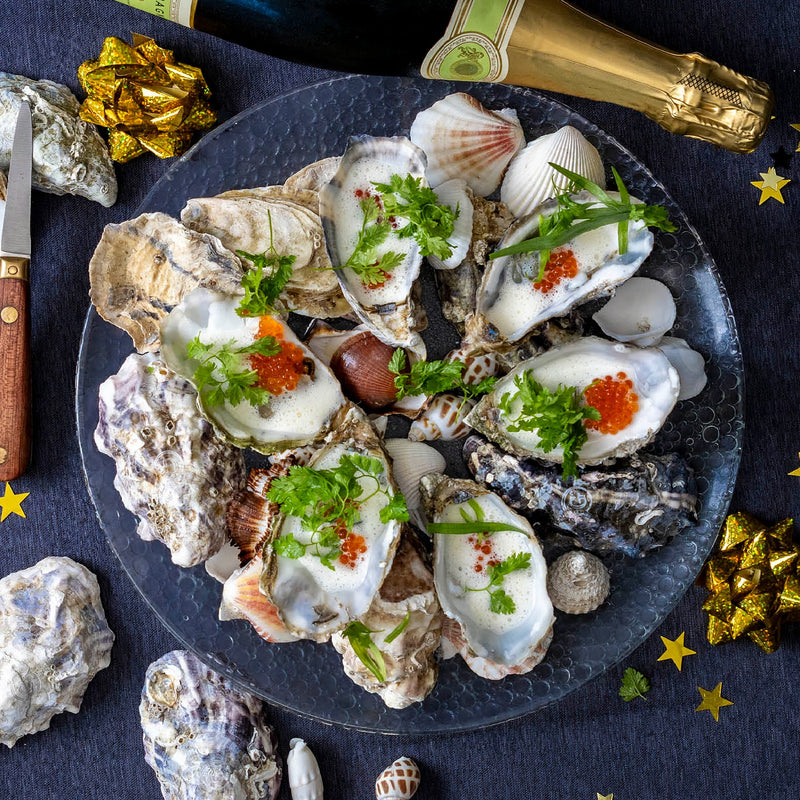 Pocherede østers - i urtesauce