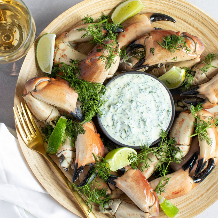 Krabbeklør med urtedressing og lime