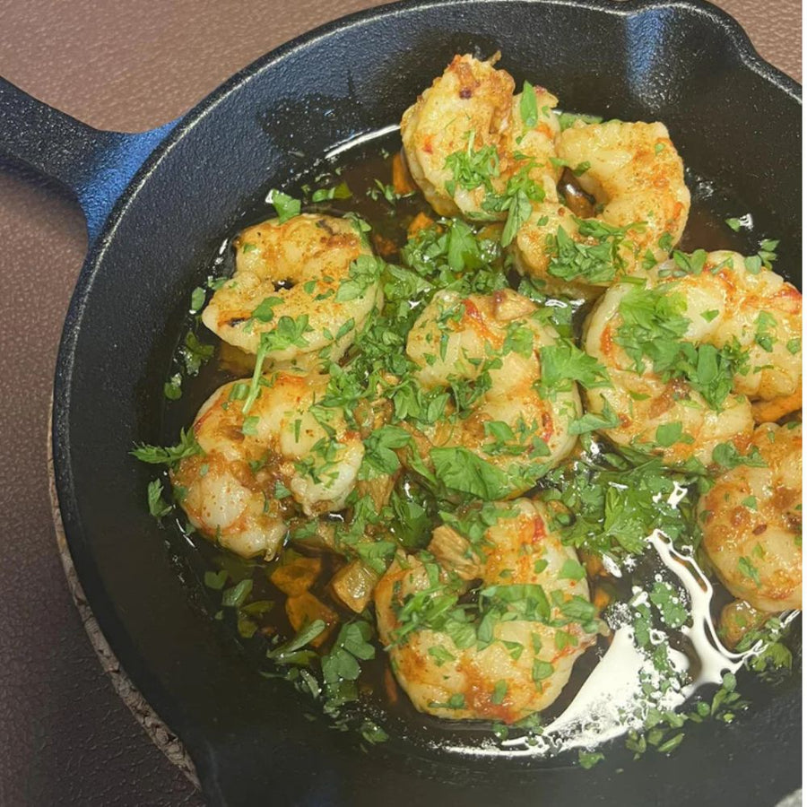 Gambas Pil Pil med argentinske Rødrejer