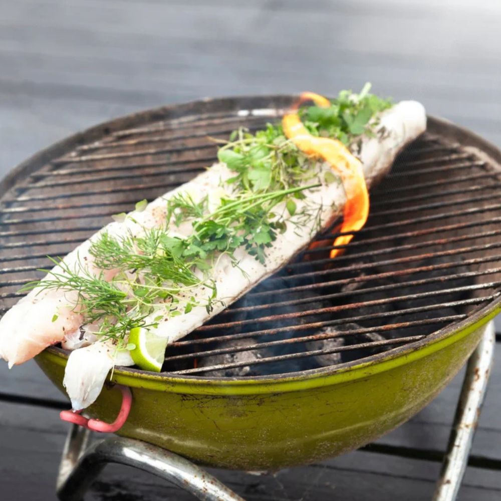 Grillet kulmule med masser af smør og urter